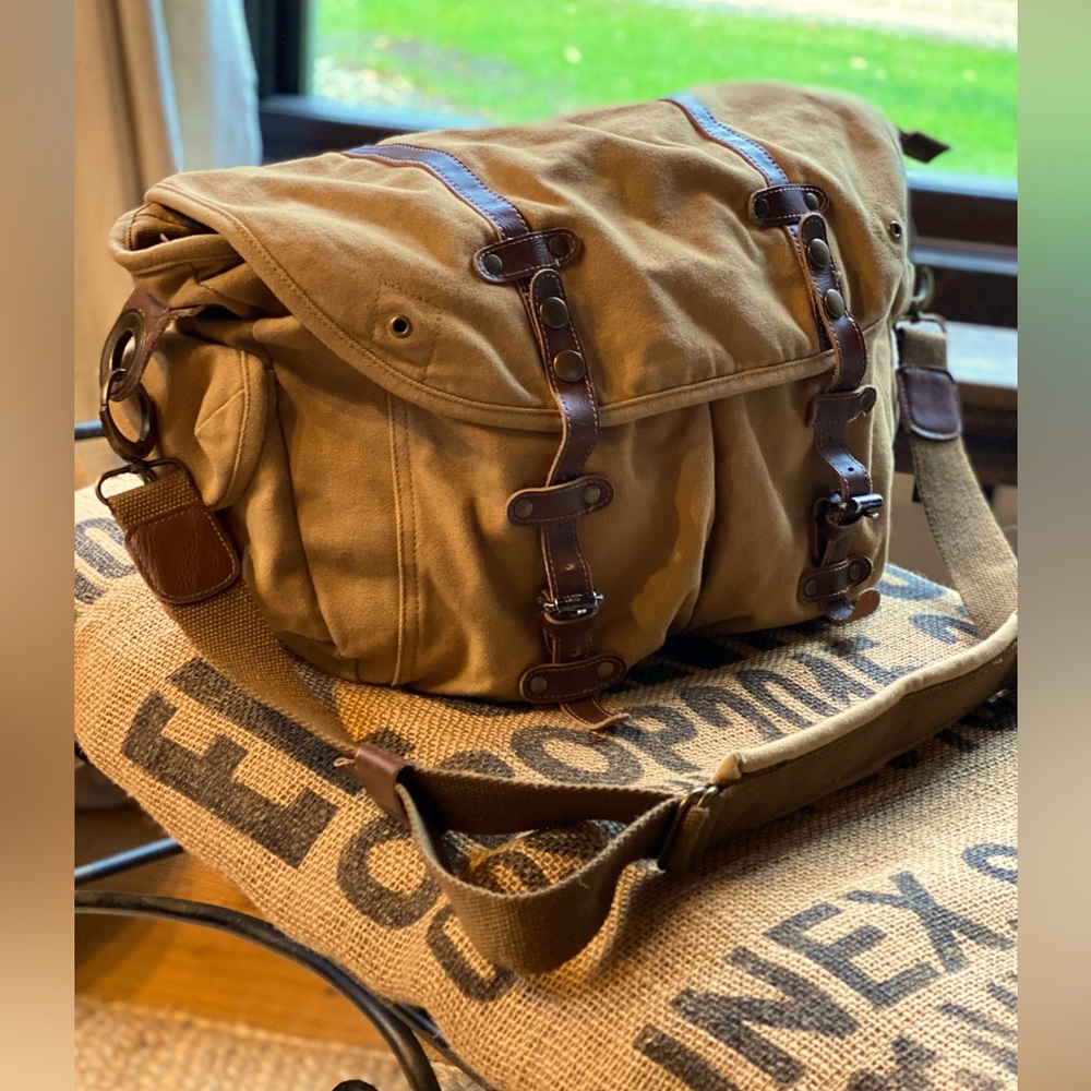 Vagabond Traveler Vintage Canvas and Leather traveler bag